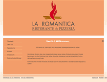 Tablet Screenshot of pizzeria-la-romantica.de